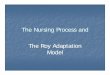 The Nursing Process and The Roy Adaptation Model