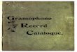 Gramophone Record Catalogue 1899