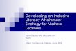 Developing an Inclusive Literacy Attainment Strategy for Maltese 