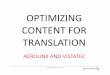 Optimizing Content for Localization from Acrolinx