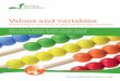 Values and variables Mathematics education in