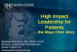 High Impact Leadership for Patients