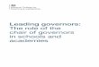 Leading governors: The role of the chair of governors in schools and 