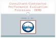 Contractor Performance Evaluation Process
