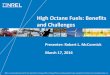 High Octane Fuels: Benefits and Challenges