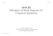 Unit 22 Vibration of Multi Degree-Of- Freedom Systems