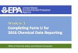 Module 3 - Completing Form U for 2016 Chemical Data Reporting