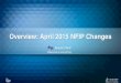 Overview: April 2015 NFIP Changes