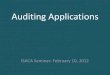 Auditing Applications