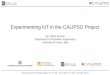 Experimenting IoT in the Calipso project