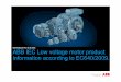 ABB IEC Low voltage motor product information according to EC640 
