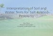 Interpretation of Soil and Water Tests for Salt-related Problems