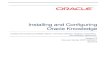 Installing and Configuring Oracle Knowledge