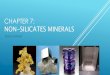 CHAPTER 7: NON-SILICATES MINERALS