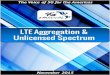 LTE Aggregation and Unlicensed Spectrum