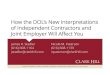 How the DOL's New Interpretations of Independent Contractors and 