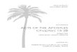 ACTS OF THE APOSTLES Chapters 15-28