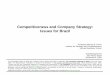 Competitiveness and Company Strategy: Issues for Brazil