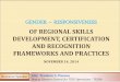 Gender-responsiveness of regional skills development, certification 