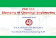 Course Outline and Chemical Engineering Introduction