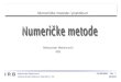 Numeričke metode i praktikum