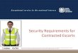 Security Requirements for Contracted Escorts