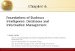 FOUNDATIONS OF BUSINESS INTELLIGENCE: DATABASES AND 