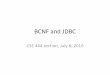 BCNF and JDBC