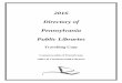2016 Directory of Pennsylvania Public Libraries