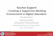 Teacher Support - Creating a Supportive Working Environment in 