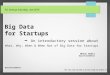 Why, How, When and When Not of Big Data For Startups