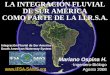 La integración fluvial de Sur América como parte de la IIRSA