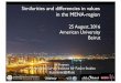 Similarities and differencies in values in the MENA-region