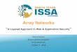 NTXISSACSC4 - Array Networks - A Layered Approach to Web and Application Security