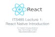React Native Introduction: Making Real iOS and Android Mobile App By JavaScript
