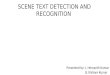 Text detection and recognition from natural scenes