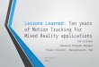 Tom Calloway (Thales Visionix) Lessons Learned: 10 Years of Motion Tracking