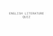 English literature quiz