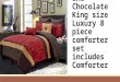 Atlantis red  burg, gold and chocolate king size luxury 8 piece comforter set includes comforter