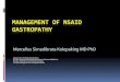 Management of NSAID gastropathy