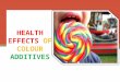 Health effects of colour additives