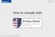 How to comply with Privacy Shield