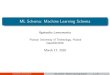 ML Schema: Machine Learning Schema