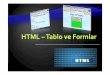 Temel HTML Etiketleri - Tablo, Form