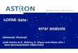 LOFAR data: error analysis
