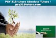 PSY 315 tutors Absolute Tutors