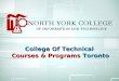 Toronto Engineering & Technical Courses  - North York College