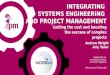 The value of integration: systems thinking in project management by Andrew Wright, 20th Sep, Golborne