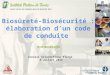 Biosûreté-Biosécurité : élaboration d’un code de conduite à l'Institut Pasteur de Tunis