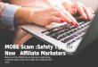 Mobe scam safety tips for new affiliate marketers